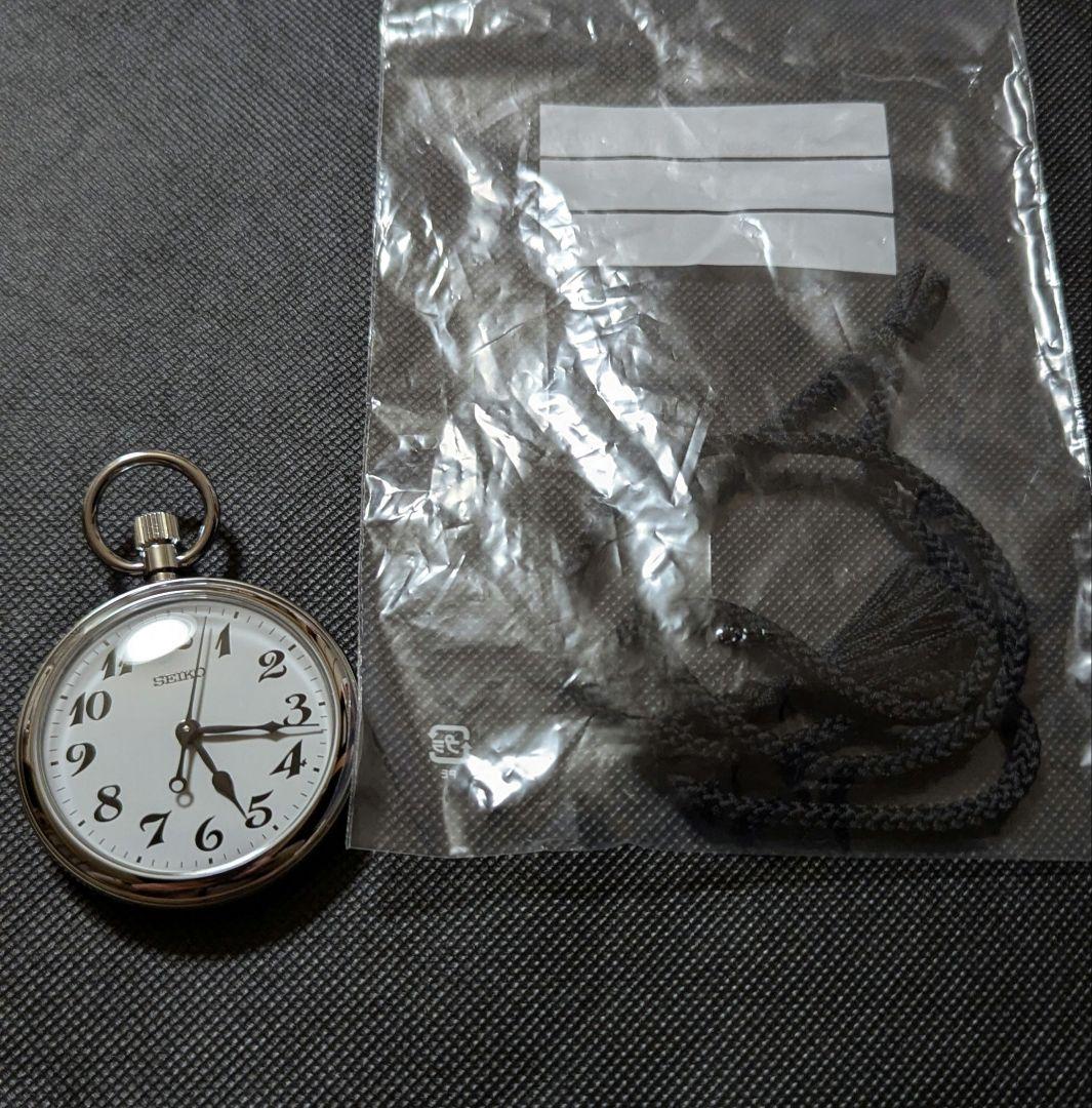 鉄道時計　SEIKO 懐中時計　 電池新品稼働良好　下げ紐付