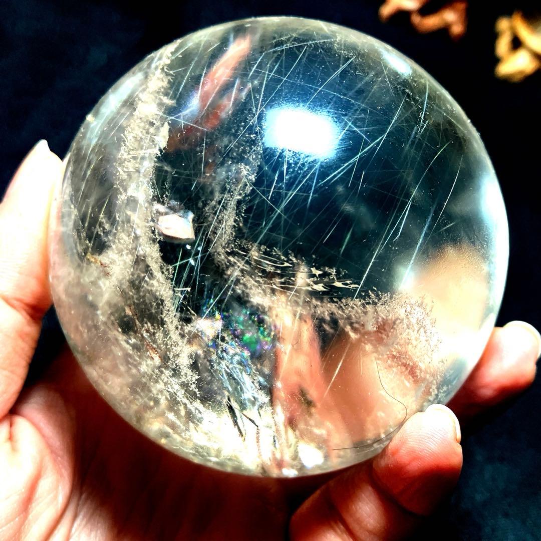 超特大　83mm ゴールドルチルクォーツ　金針水晶　パワーストーン