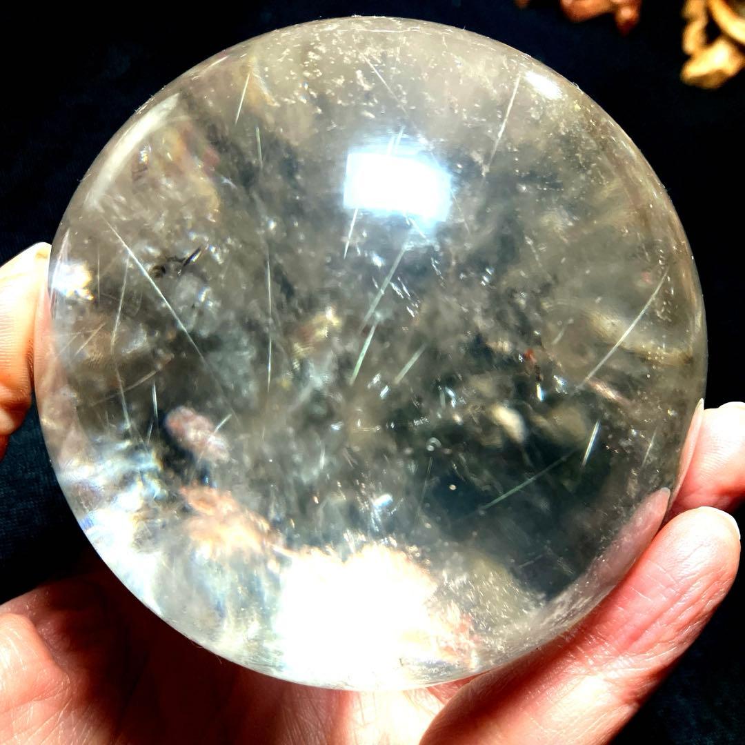 超特大　83mm ゴールドルチルクォーツ　金針水晶　パワーストーン