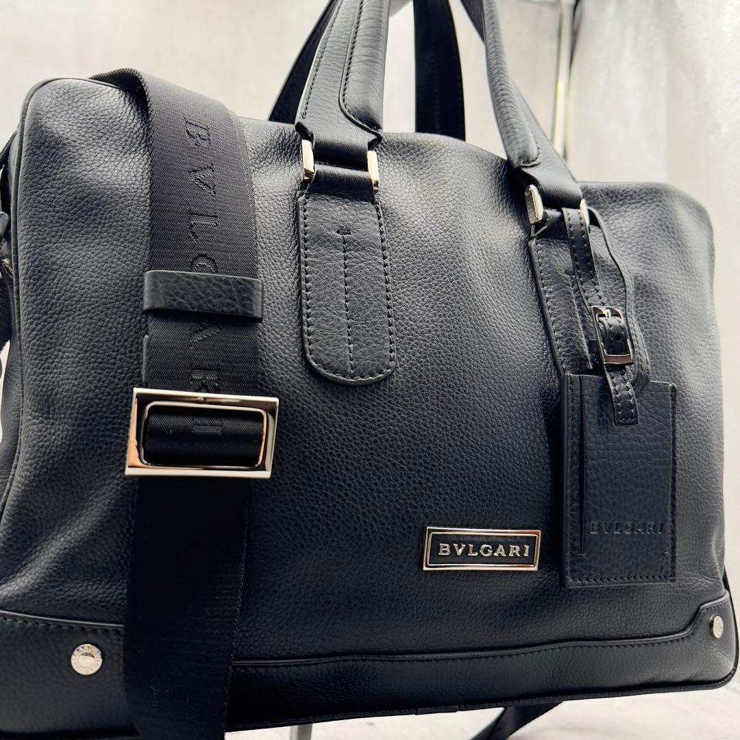 極美品✨ BVLGARI ブルガリ アーバン2way ビジネスバッグ 本革 黒