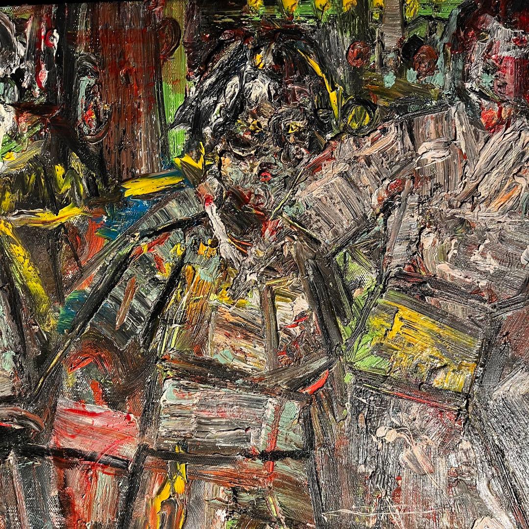 ★真作★ 旭日嘎(シゴラカ) 故郷の人 油絵 貴重作品