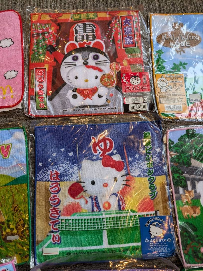 ご当地ラップ 根付け ご当地ハンカチ レア 地域限定 ハローキティ 当時物