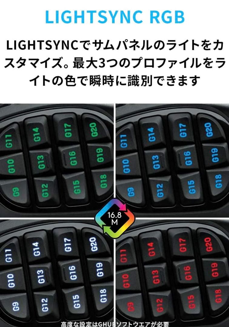 ゲーミングマウスG600MMO20ボタンファイナルファンタジーXIV推奨周辺機器
