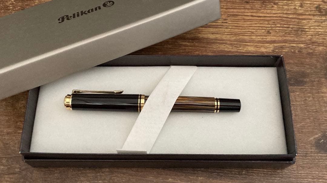 限定品 Pelikan 万年筆 スーベレーン M400 茶縞
