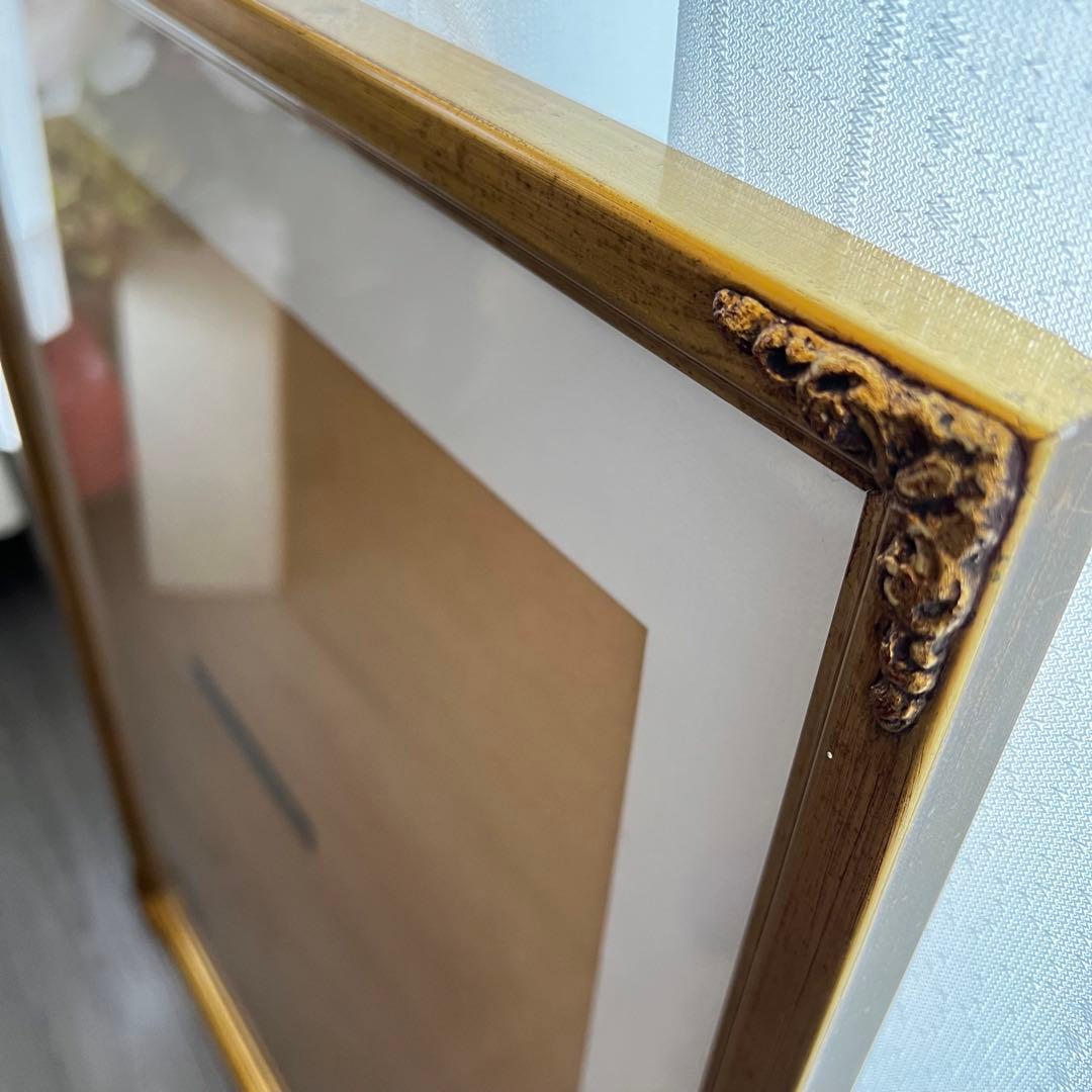 【一点もの！ヴィンテージ】ゴールドの大きなフレーム（額縁）アンティーク