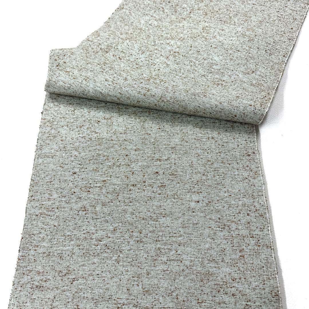 帯4578 ●高級 正絹 ぜんまい紬 名古屋帯