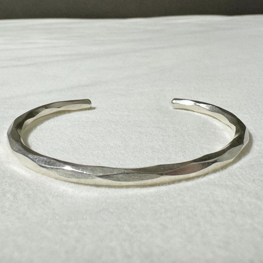 【新品】カレンシルバー バングル タイ北部 カレン族 ハンドメイド1/3