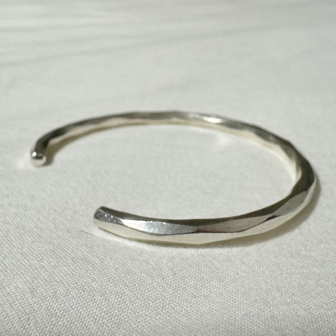 【新品】カレンシルバー バングル タイ北部 カレン族 ハンドメイド1/3