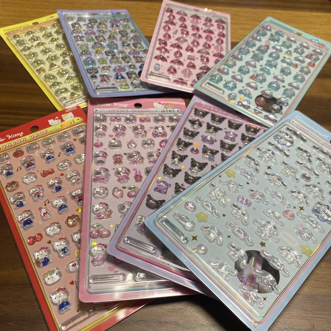 新商品　正規品　サンリオ　ボンボンドロップシールmini ミニ 8種