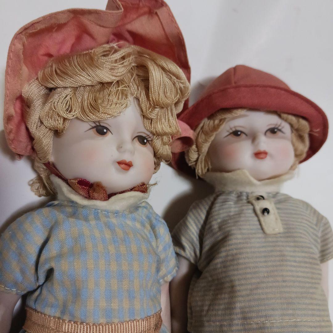 VERTE　ビスクドール ヴィンテージ　陶器製人形 2体セット