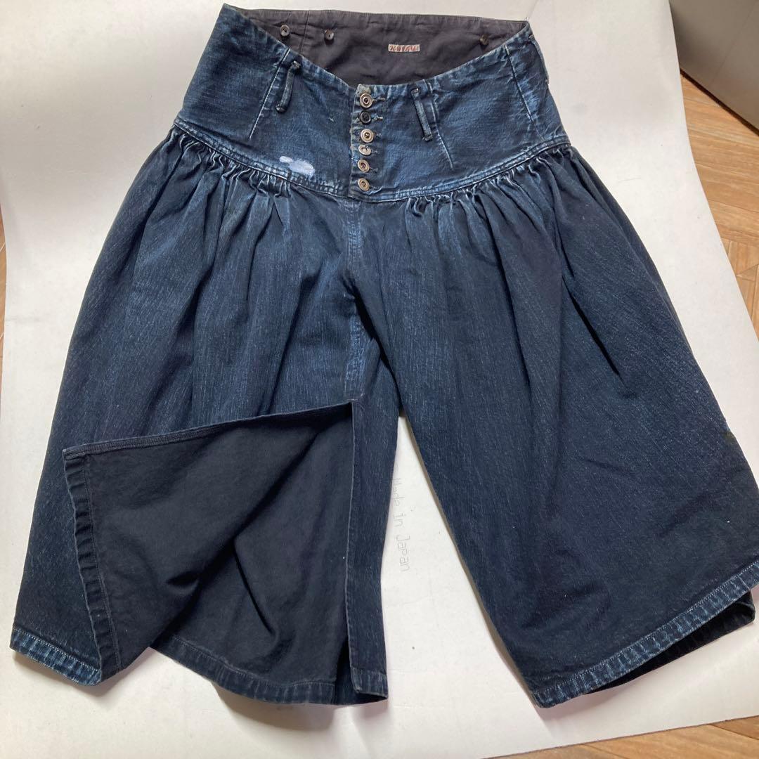 日*4様 KAPITAL ダークブルー ガウチョパンツ 袴パンツ　サイズ0