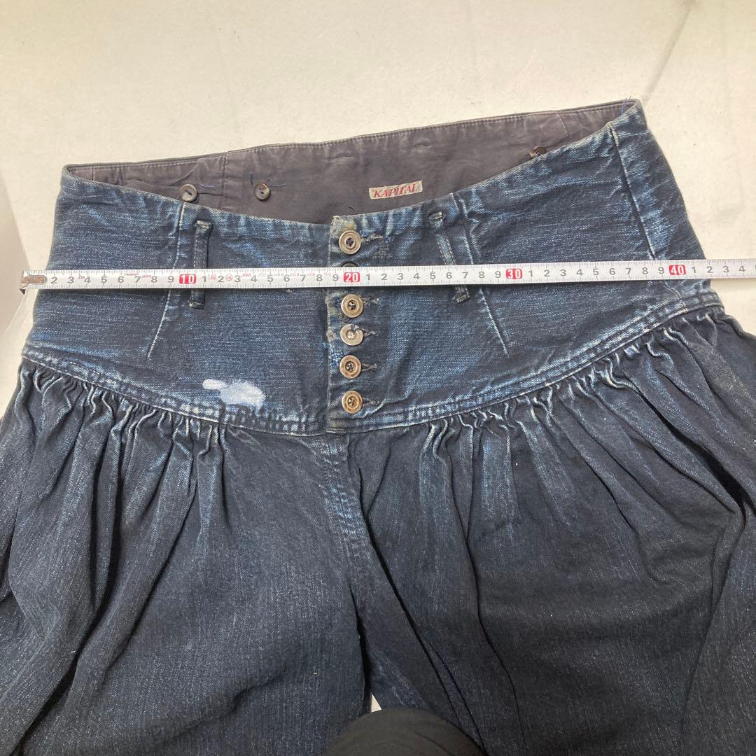日*4様 KAPITAL ダークブルー ガウチョパンツ 袴パンツ　サイズ0