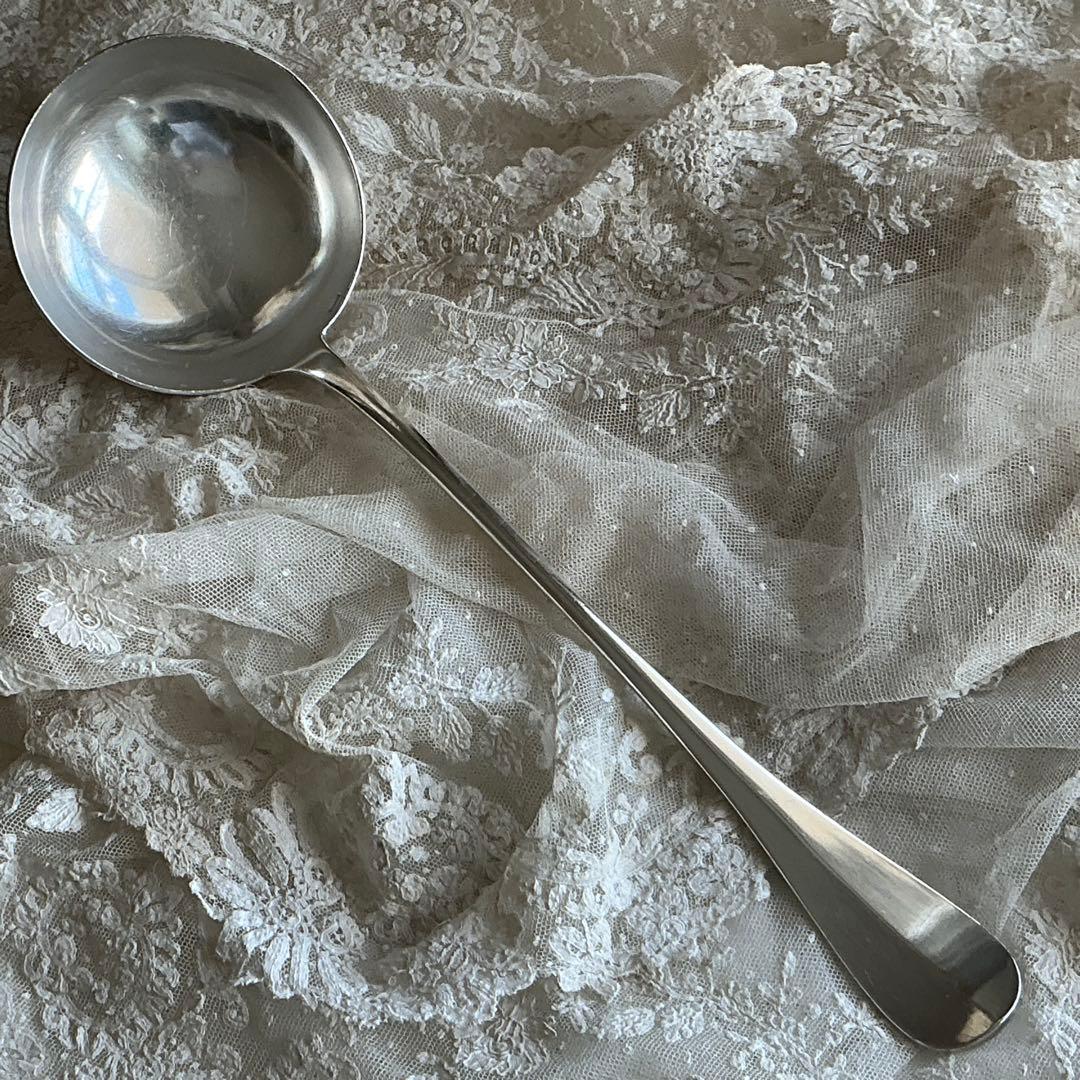 フランスアンティーク　すずらん　ERCUIS　レードル（大）イニシャルモノグラム