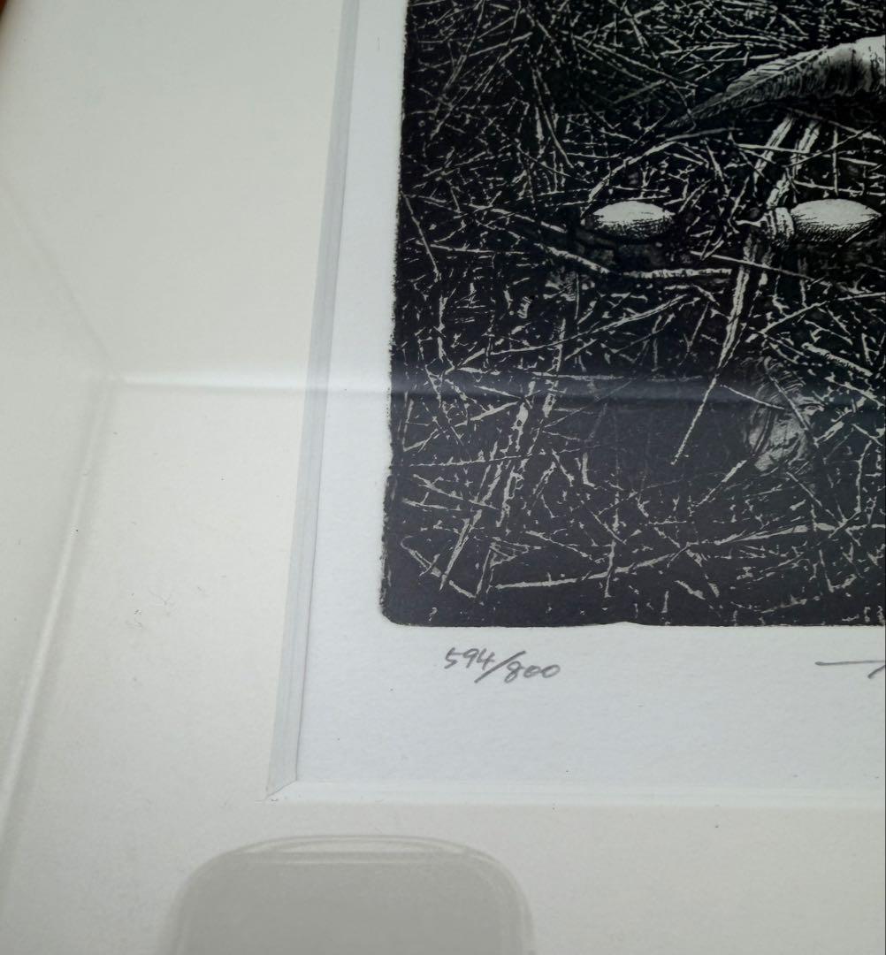 中林忠良 転位 '93 - 地 (種子) エッチング 594/800静物画　版画