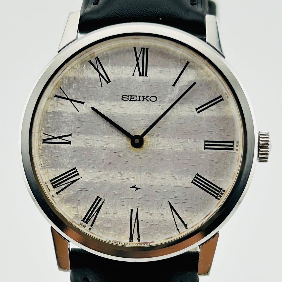 【美品】SEIKO 腕時計　手巻き　シルバー　ヴィンテージ セイコー