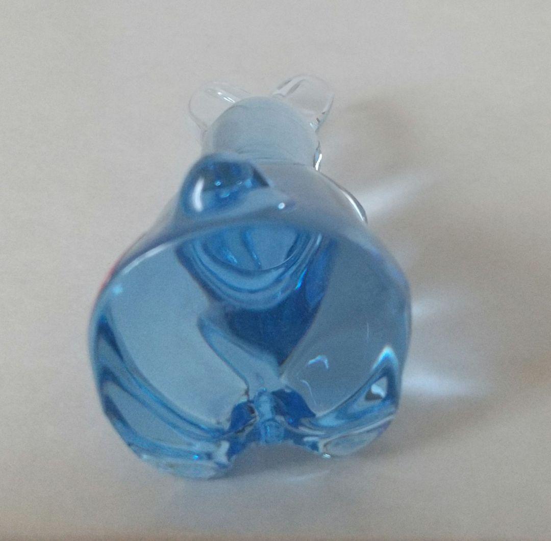 BACCARATバカラ　兎ウサギ　開運　ブルー系　置物　未使用　廃盤