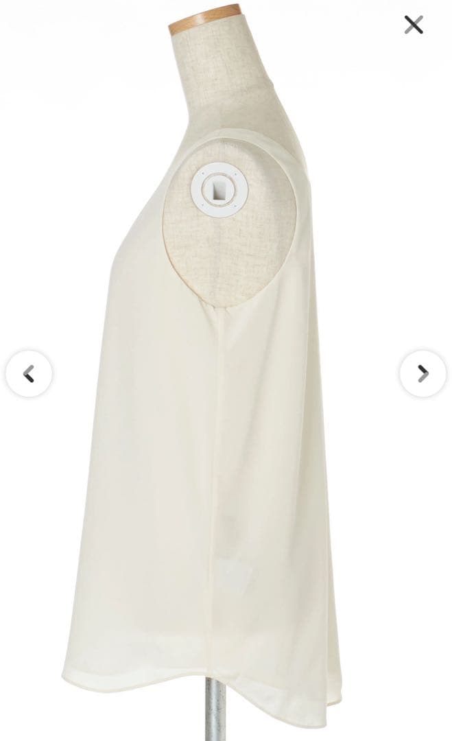 loin. シルクノースリーブ 38 ロワン タンクトップ　井川遥　ブラック