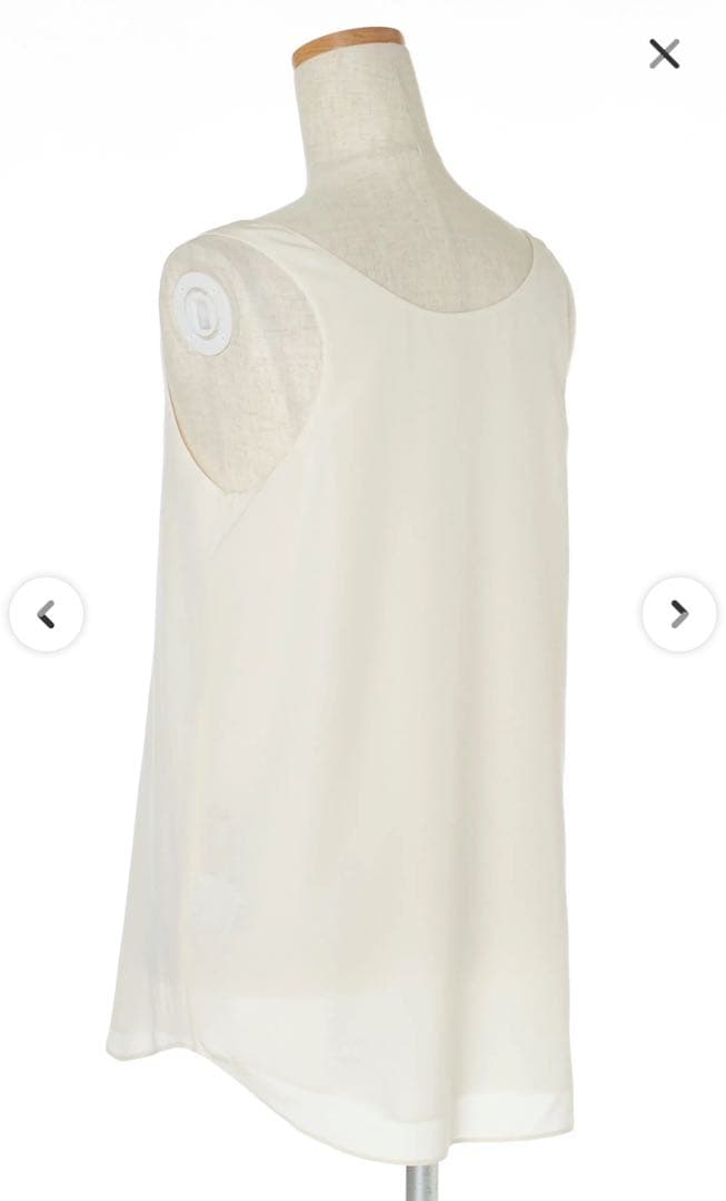 loin. シルクノースリーブ 38 ロワン タンクトップ　井川遥　ブラック