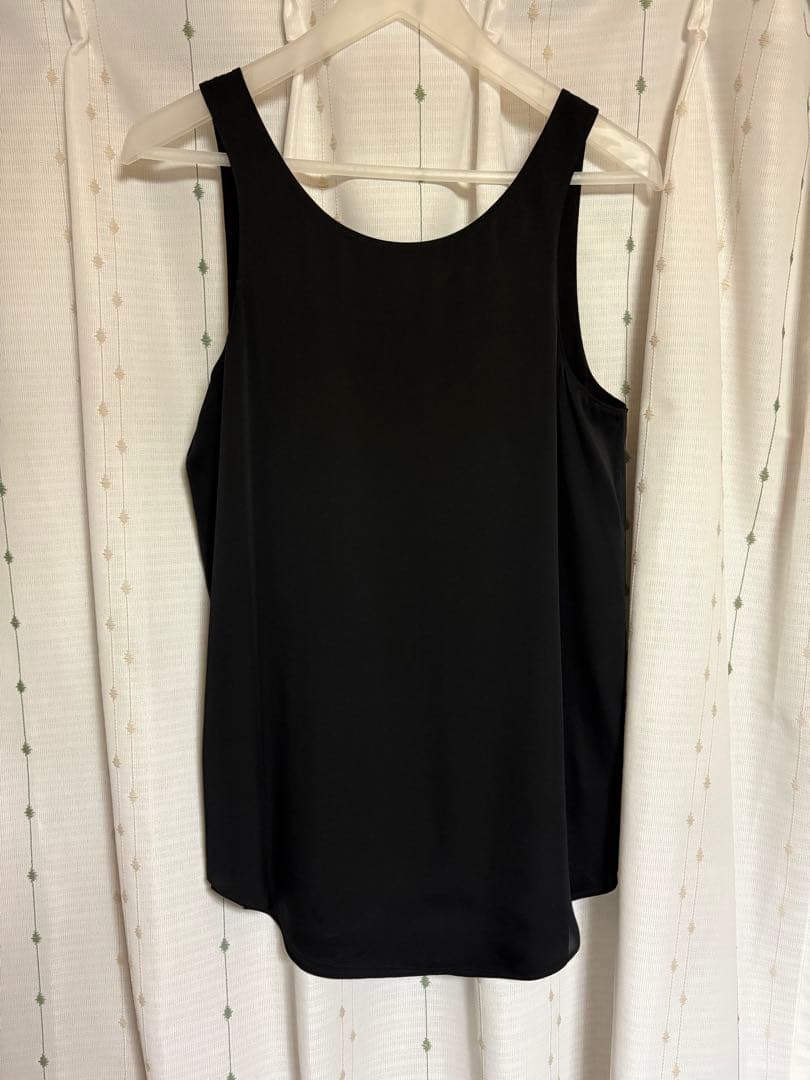 loin. シルクノースリーブ 38 ロワン タンクトップ　井川遥　ブラック