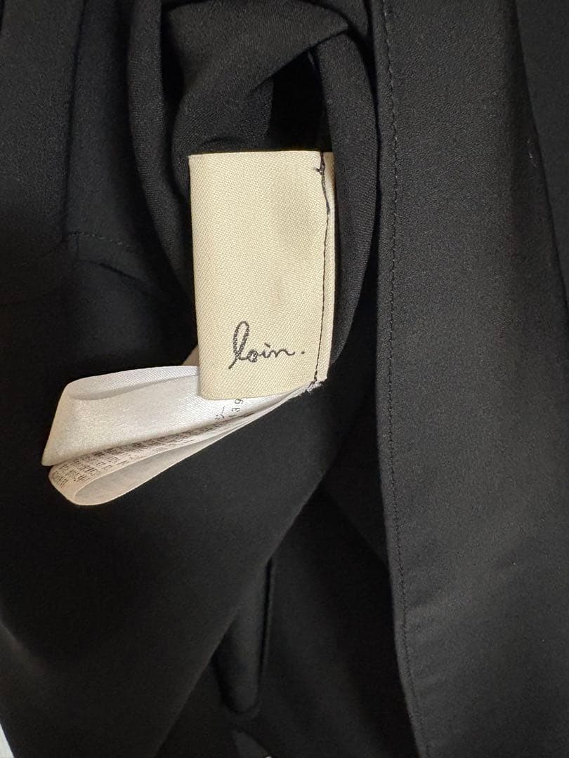 loin. シルクノースリーブ 38 ロワン タンクトップ　井川遥　ブラック