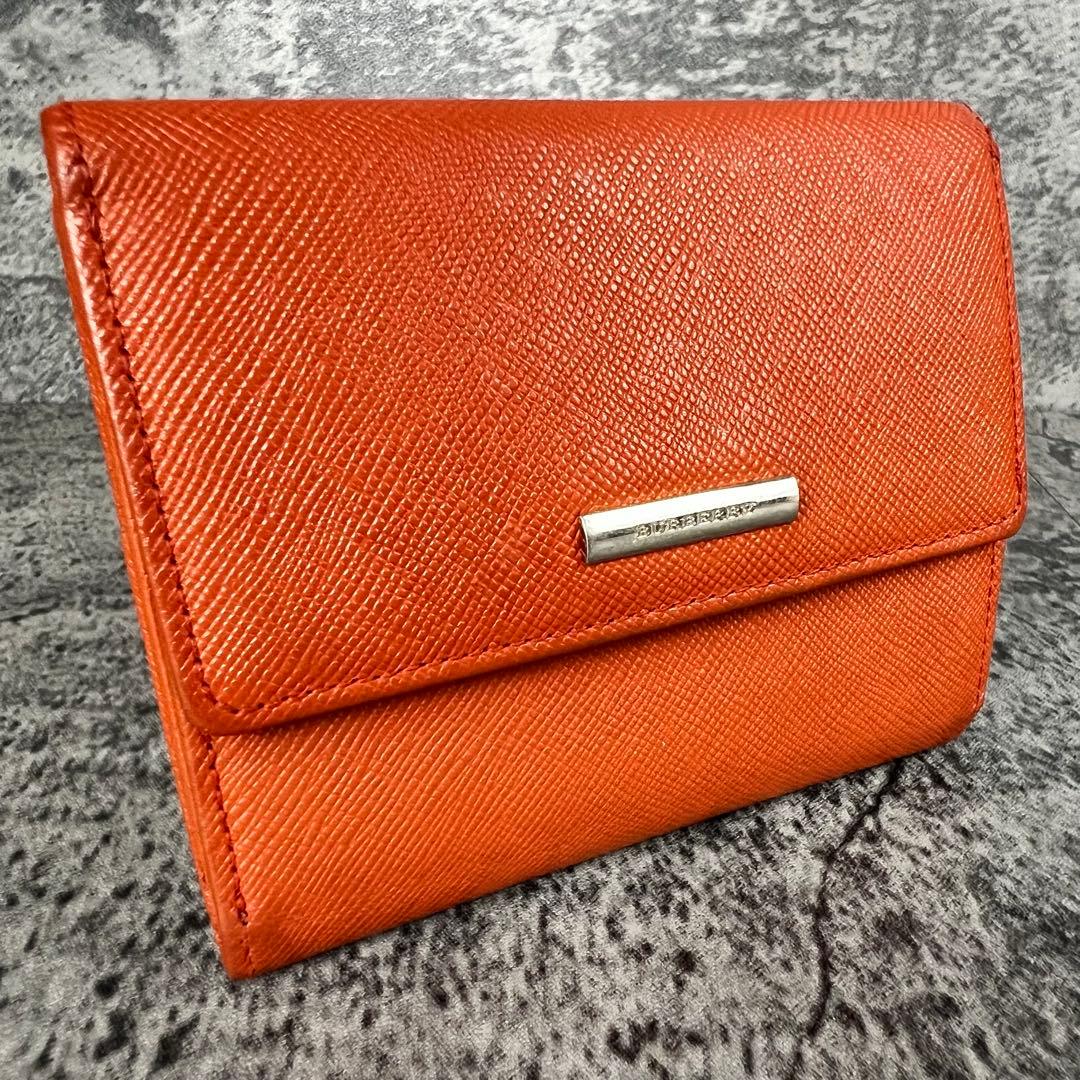 BURBERRY レザー 三つ折り財布 ノバチェック