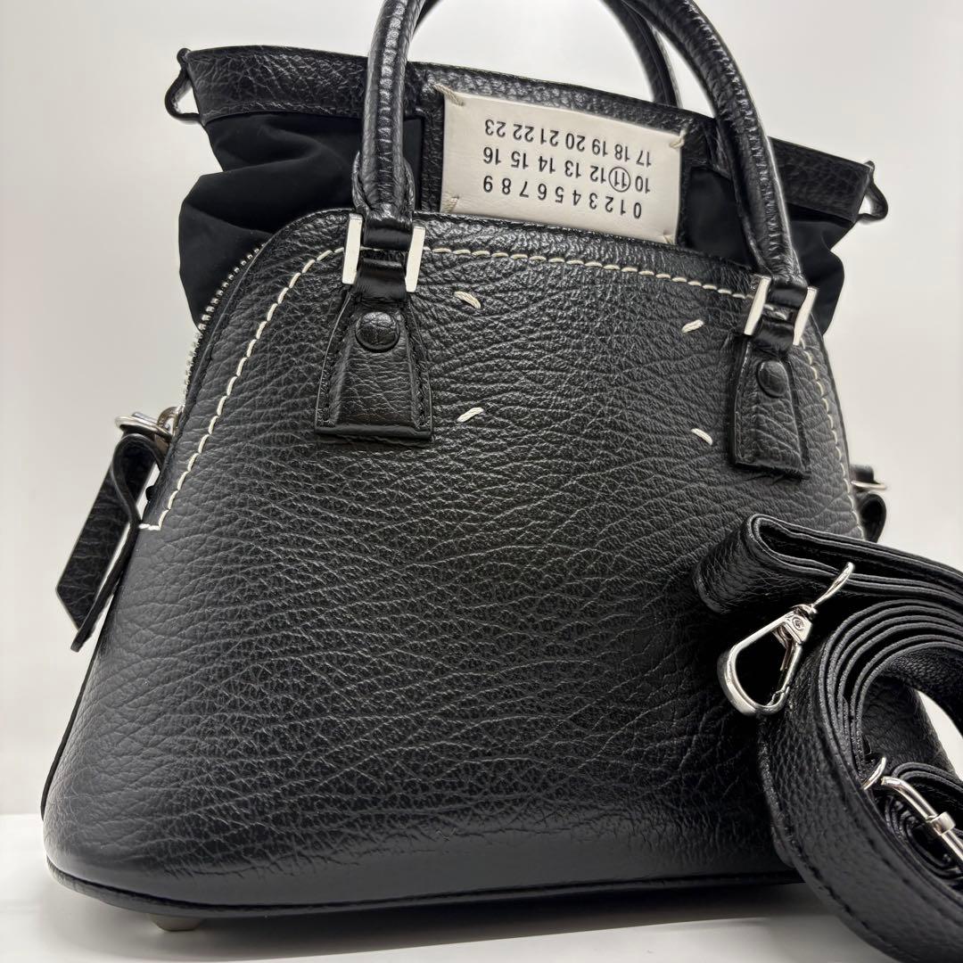 メゾンマルジェラ 5AC 2way ショルダーバッグ ハンドバック ブラック 黒