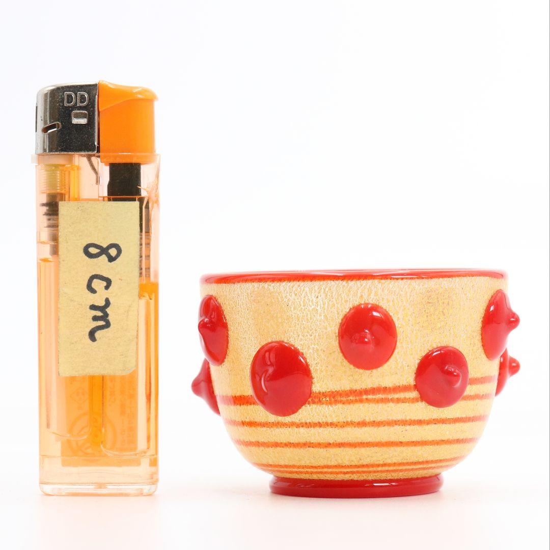 岩田久利作 ガラス 盃 ぐい呑み 酒器 合箱付　V551　R9