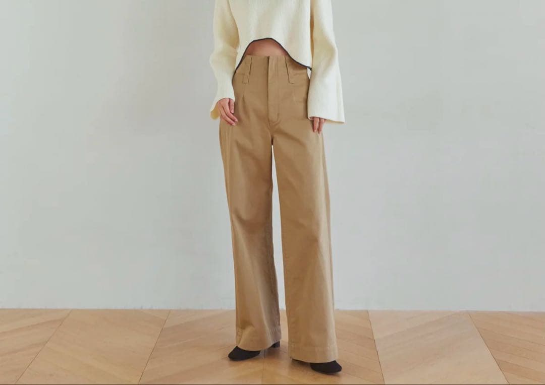 searoomlynn ハイウエストLOOSEデニムトラウザー　24