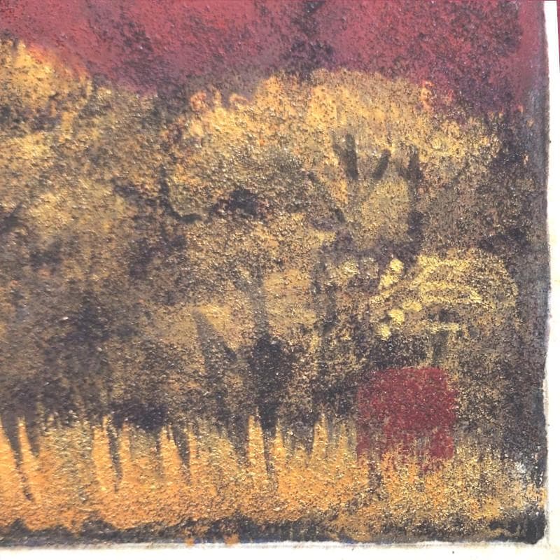 ☆佐藤昭三☆「赤富士」日本画　SMサイズ