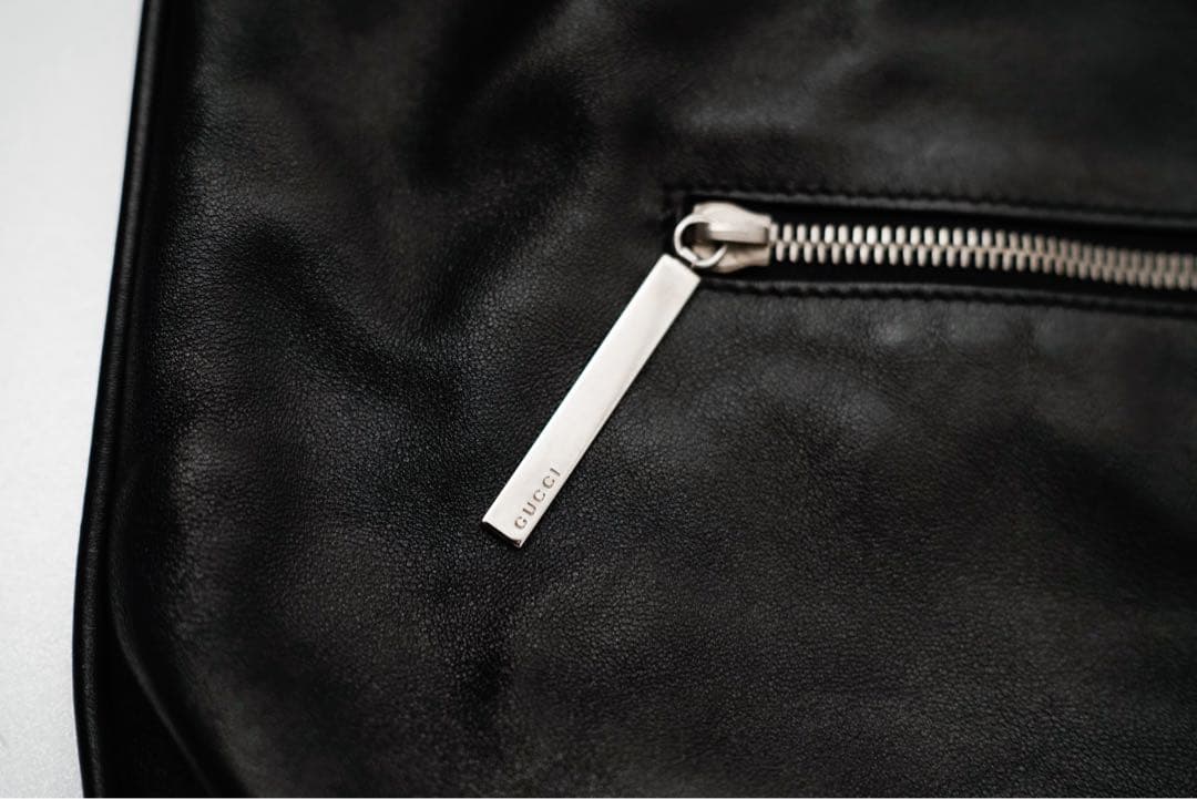 バッグ GUCCI TomFord Black Leather Shoulder Bag