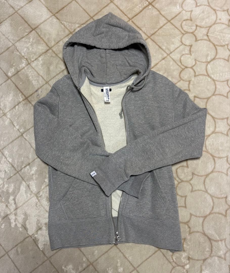 【別注】百名品LOOPWHEELER BEAMS グレー フード付きパーカー