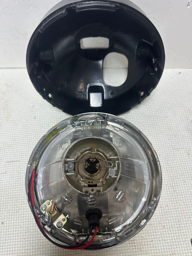 美品/当時物IPF凹みレンズ付きヘッドライトASSY/イエローレンズシビエ