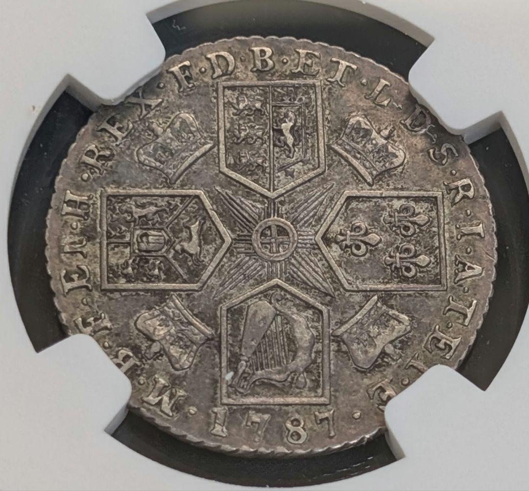 イギリス　シリング銀貨　1787