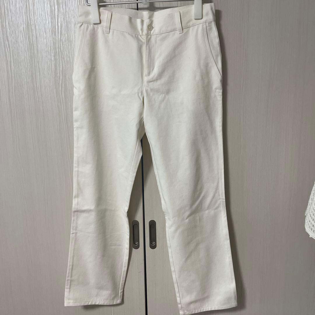 she、プリスティン　ホワイト チノパン コットン混紡