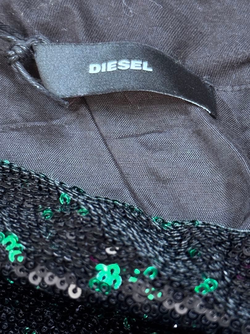 お値下げ中【新品未使用タグ付き】DIESEL総スパンコール ドレス／ワンピース