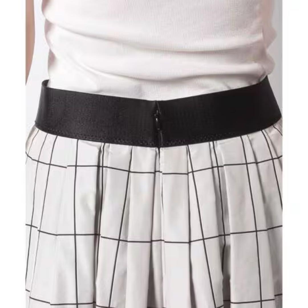 【LANVIN】グラフチェック柄ロングフレアスカート