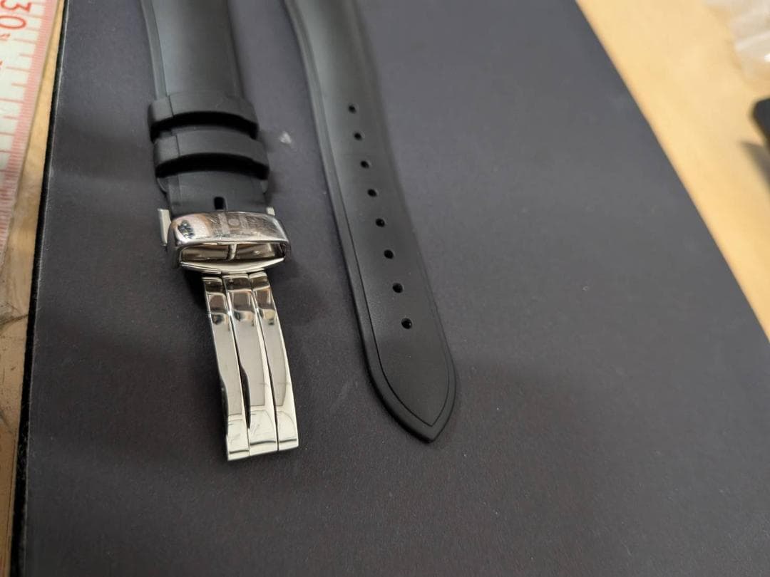 HIRSCH 時計替えベルト　20mm　ラバー　ブラック　黒　②