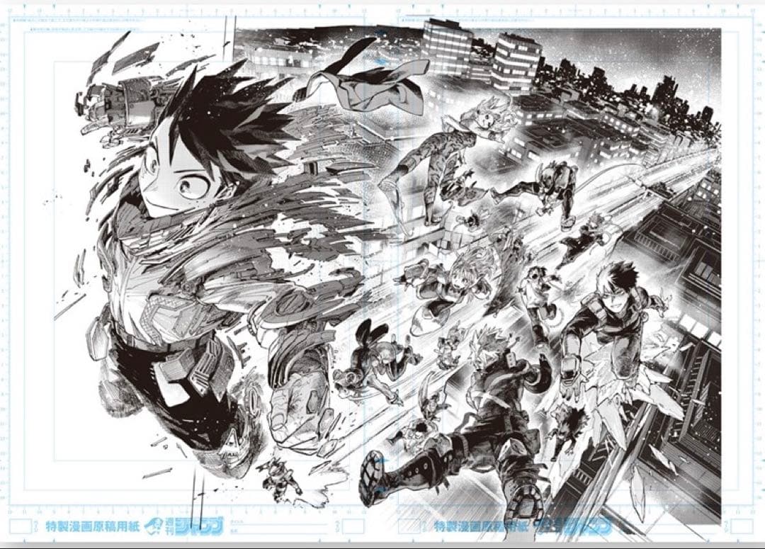 ヒロアカ　原画展　複製原画　デジタル原稿プリント　3枚セット