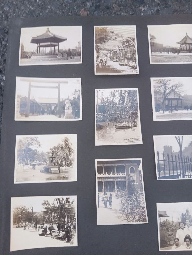 満州の古い写真　６７枚　貼り付け　アルバム　　風景　人物　建築　風俗　戦前