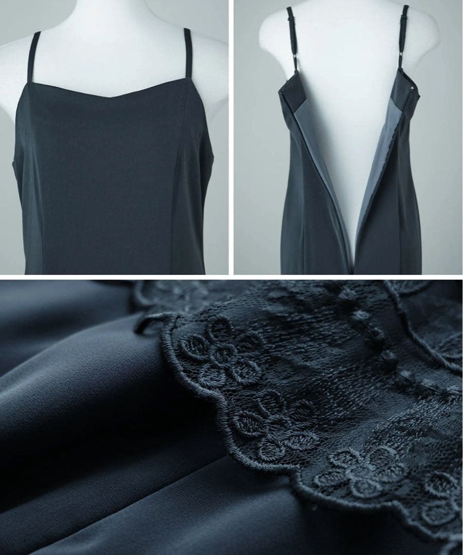 niana リーフ刺繍レースブラウスキャミワンピースセット M