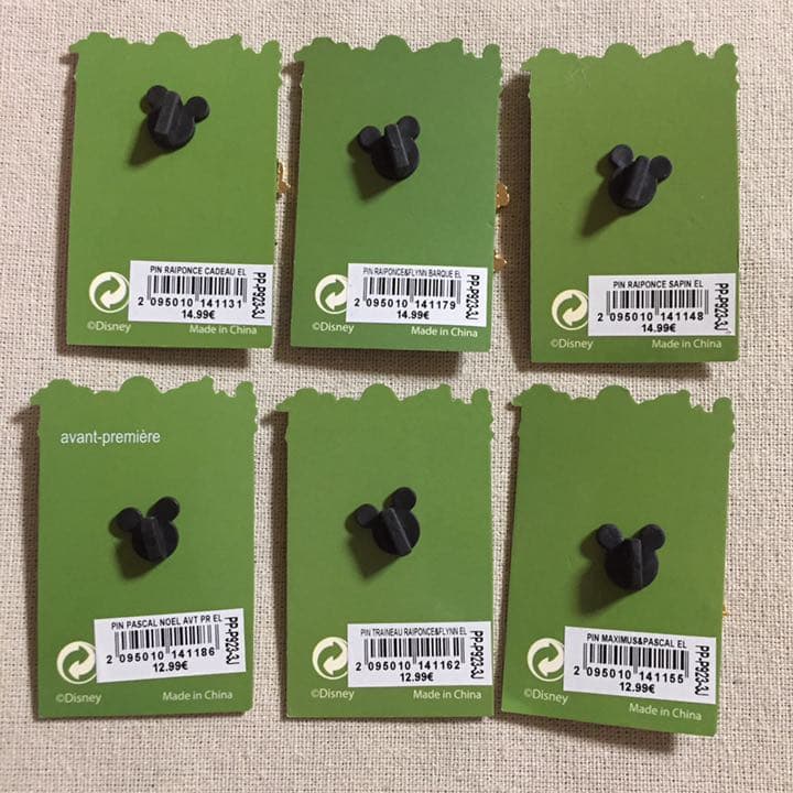 パリディズニー LE700 塔の上のラプンツェル クリスマス ピンバッジ セット