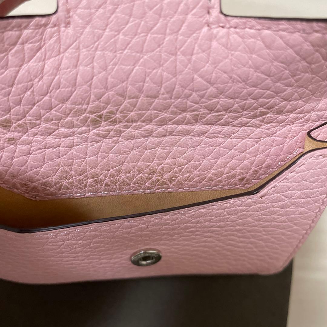 DELVAUX デルヴォー　三つ折り財布 ピンク