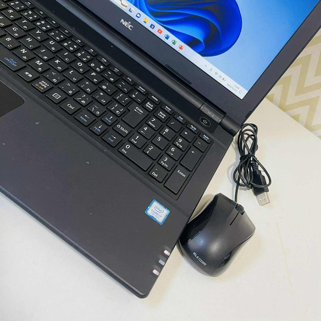 T3 NECノートパソコンi7メモリ8G第7世代　高速Windows11オフィス