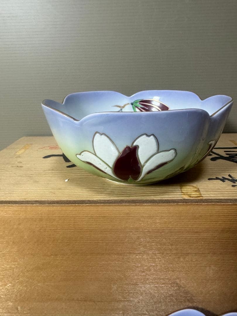 2196 有田焼　清兵衛　中鉢　5客　金彩