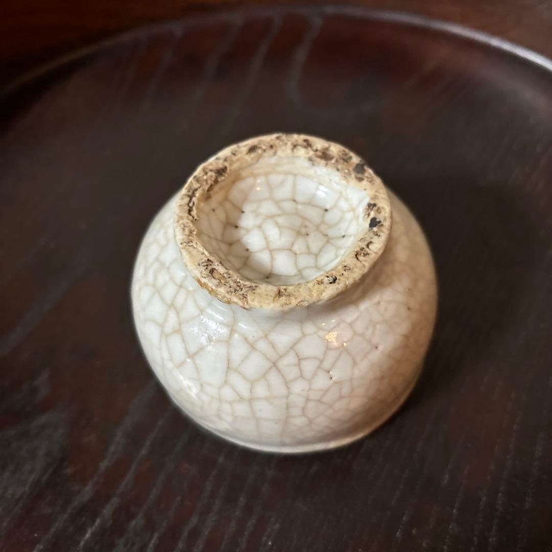 李朝　白磁ぐい呑み　盃　猪口　古伊万里　平佐　江戸時代　骨董　秦秀雄　白洲正子