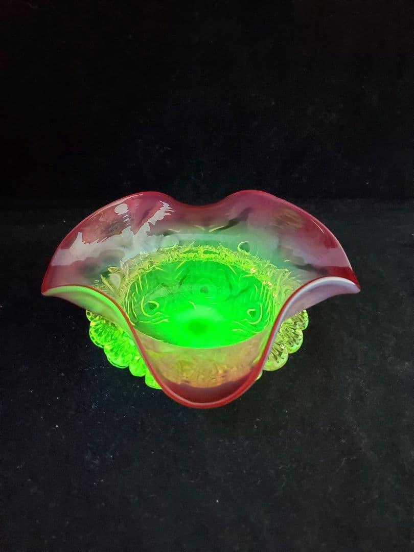 アンティーク ジャムポット ヴァセリンガラス 1880年頃 英国製