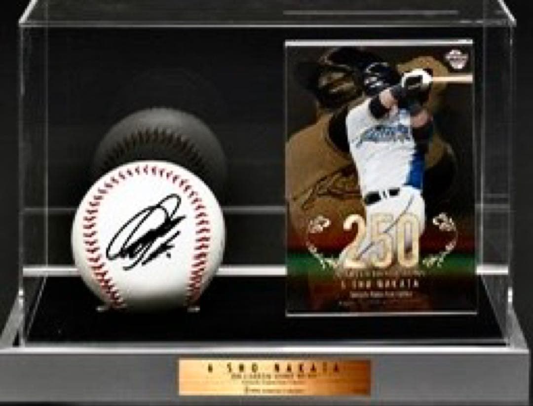 中田翔 250号　直筆サインボール　カード