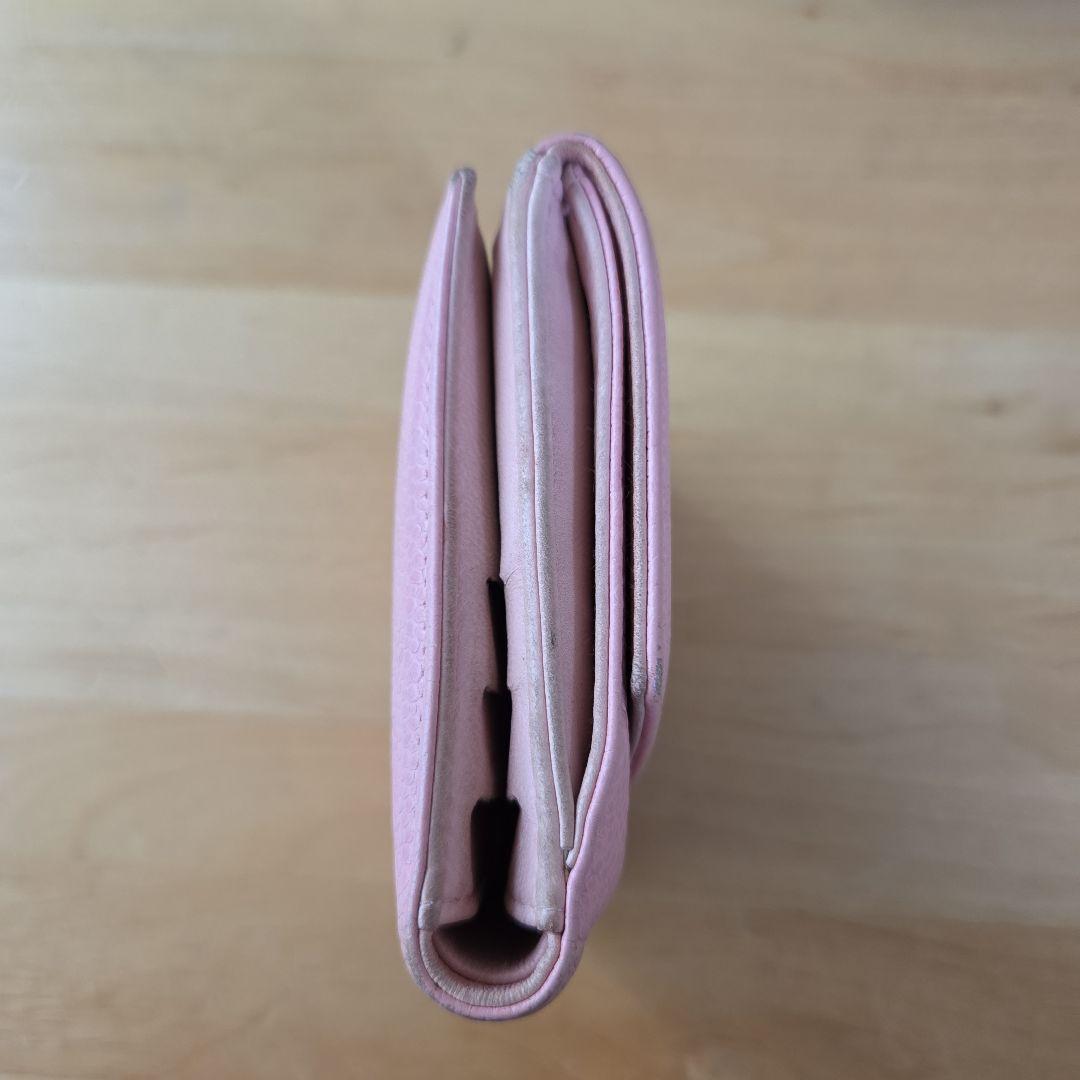 CHANEL キャビアスキン 二つ折り財布 ピンク　シャネル