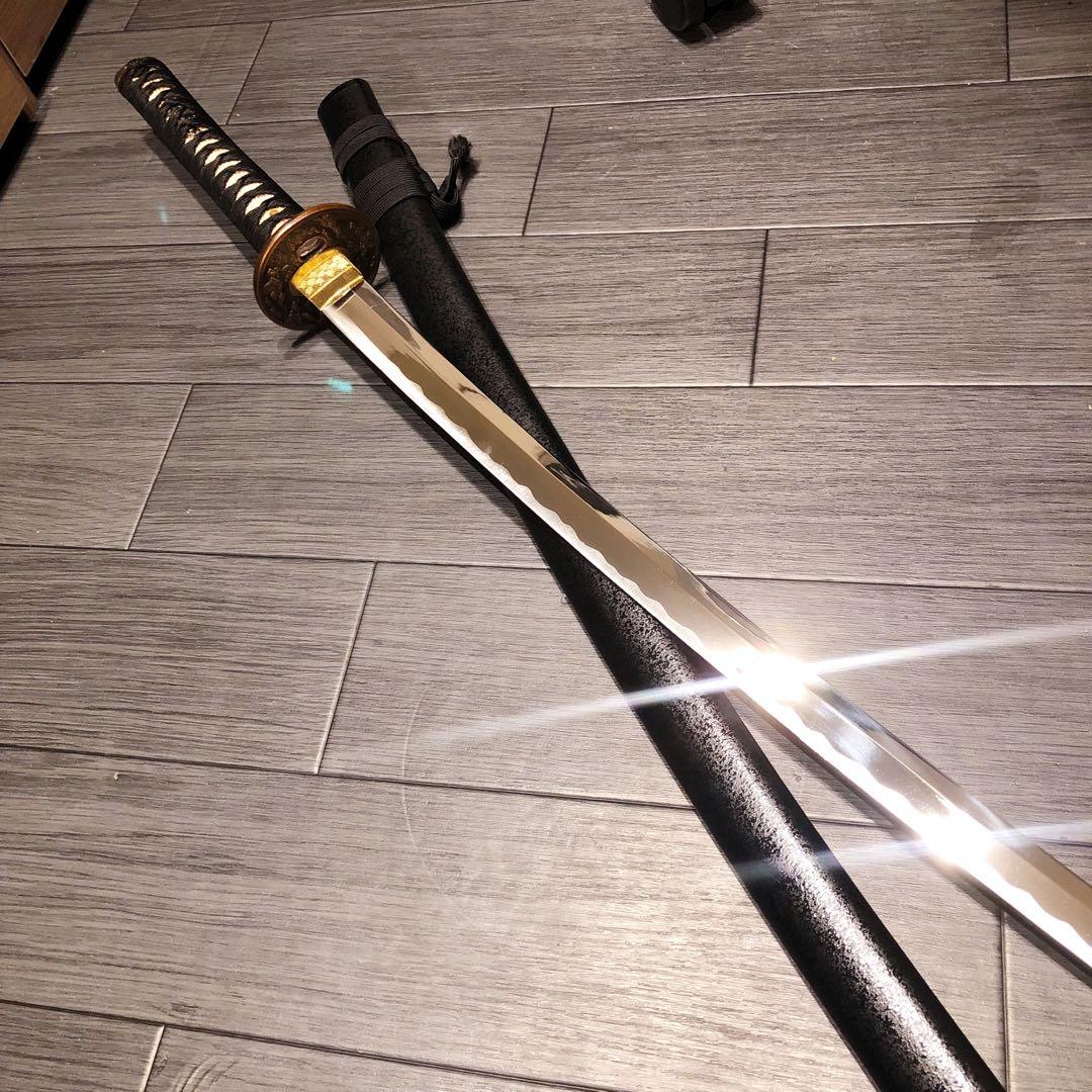 高級模造刀　土佐刀剣　太刀　本研波刃　合金　居合刀