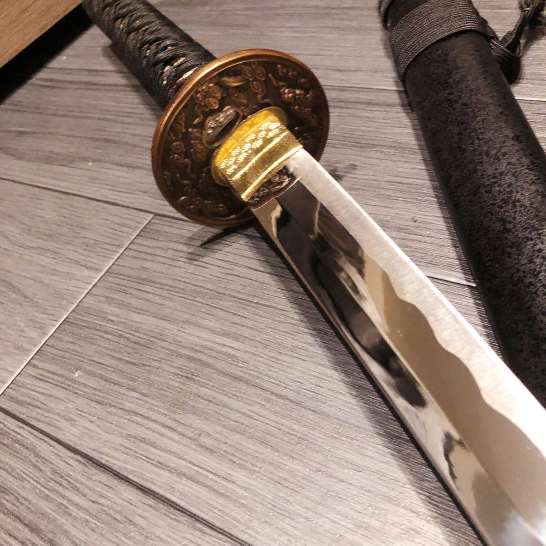 高級模造刀　土佐刀剣　太刀　本研波刃　合金　居合刀